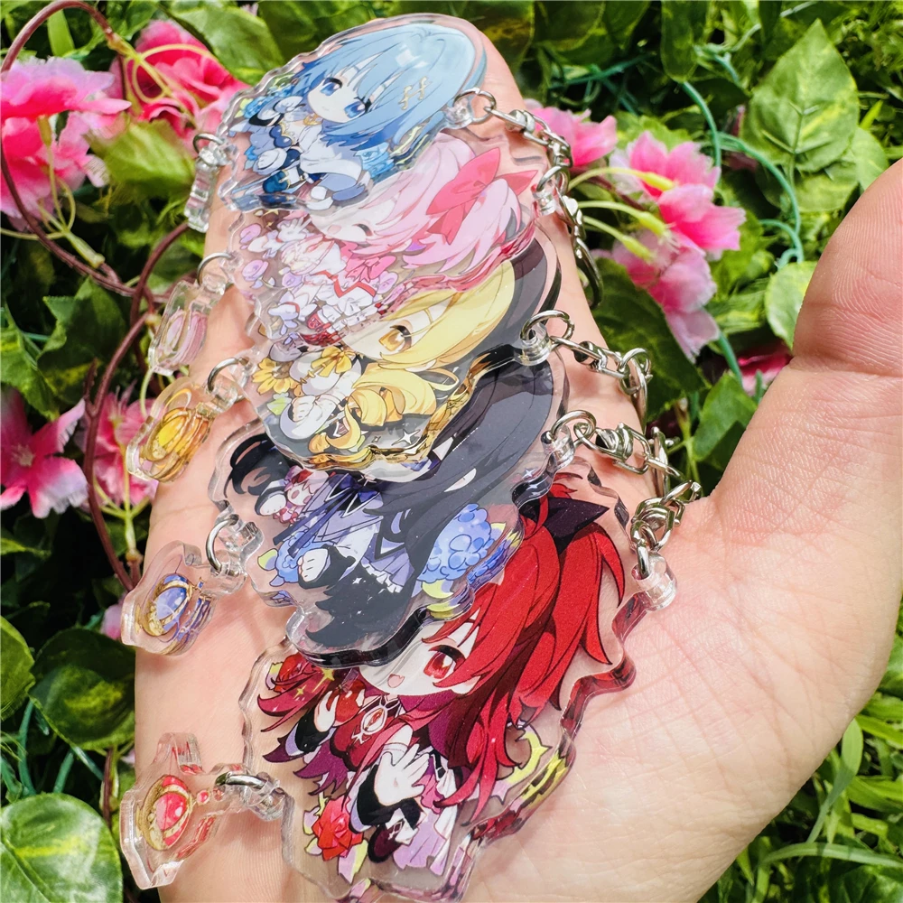 Anime Puella Magi Madoka Magica Homura Akemi Mami TomoeCosplay COSTUME Acrilico Portachiavi Portachiavi Prop Regalo di Natale