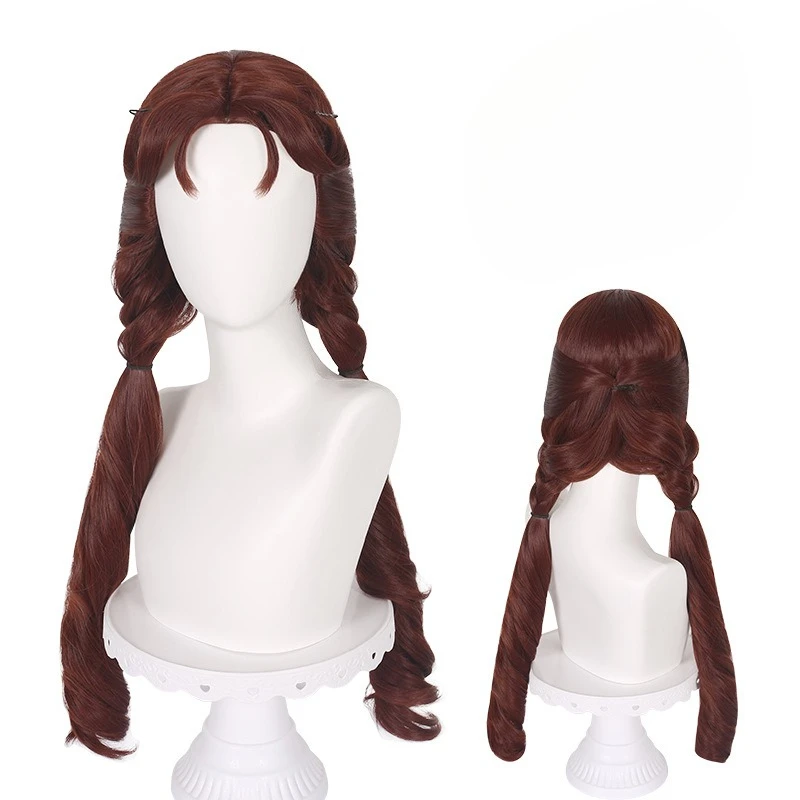 

Identity V Cosplay Wig Synthetic Deep Brown Dorothy Girl Costume Realistic Scalp Top Heat Resistant Party Halloween Hair