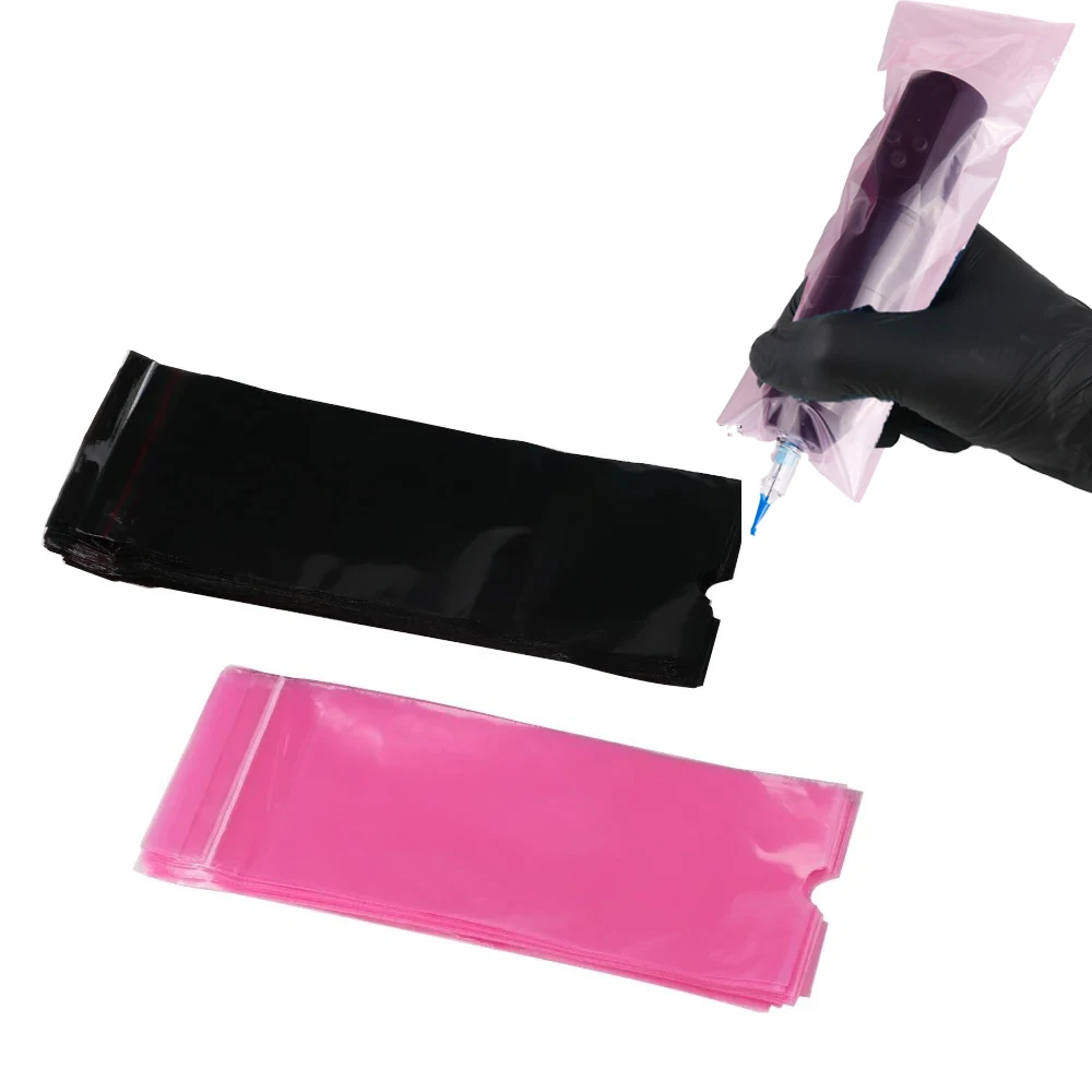 100/200Pcs Disposable Tattoo Pen Covers Sterile Tattoo Machine Sleeves Protective Bags for Tattoo Artists Studio Supplies