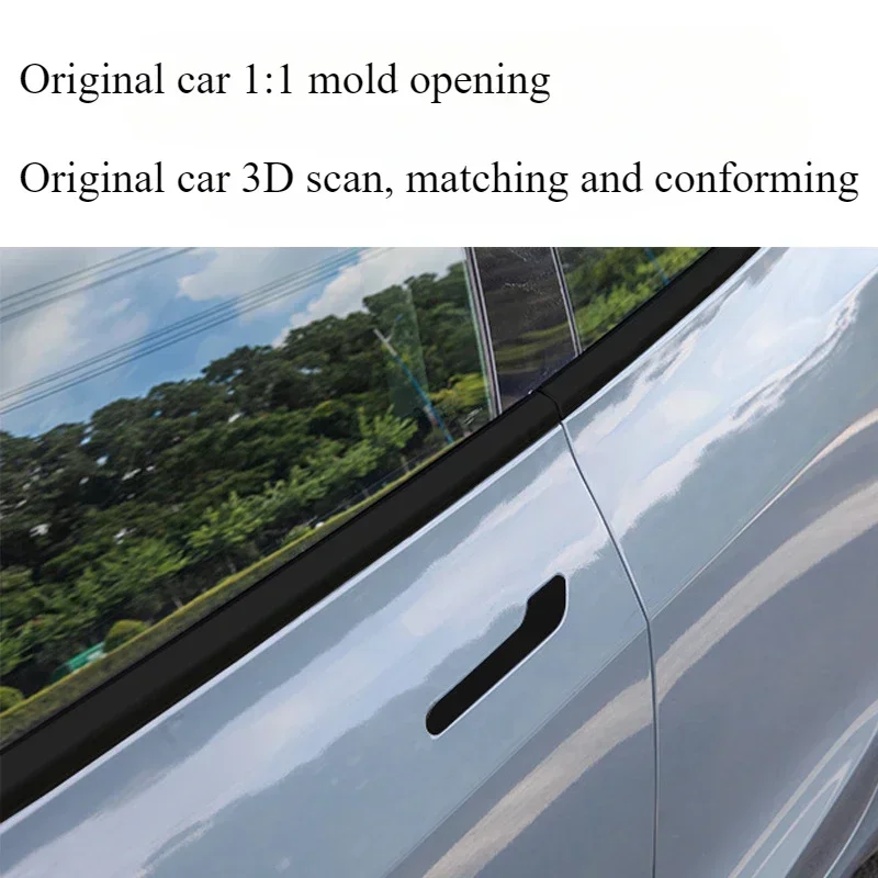PVC Black Sticker for Tesla Model 3 Car Window Decorative Strip Car Body Color Changing Patch Film 2017-2020 Car Accessories