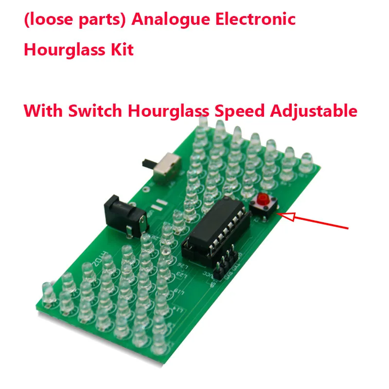 DIY Analogue Electronic Hourglass Kit STC Microcontroller Skills Training Loose Parts Microcontroller LED Light DIY Loose Parts