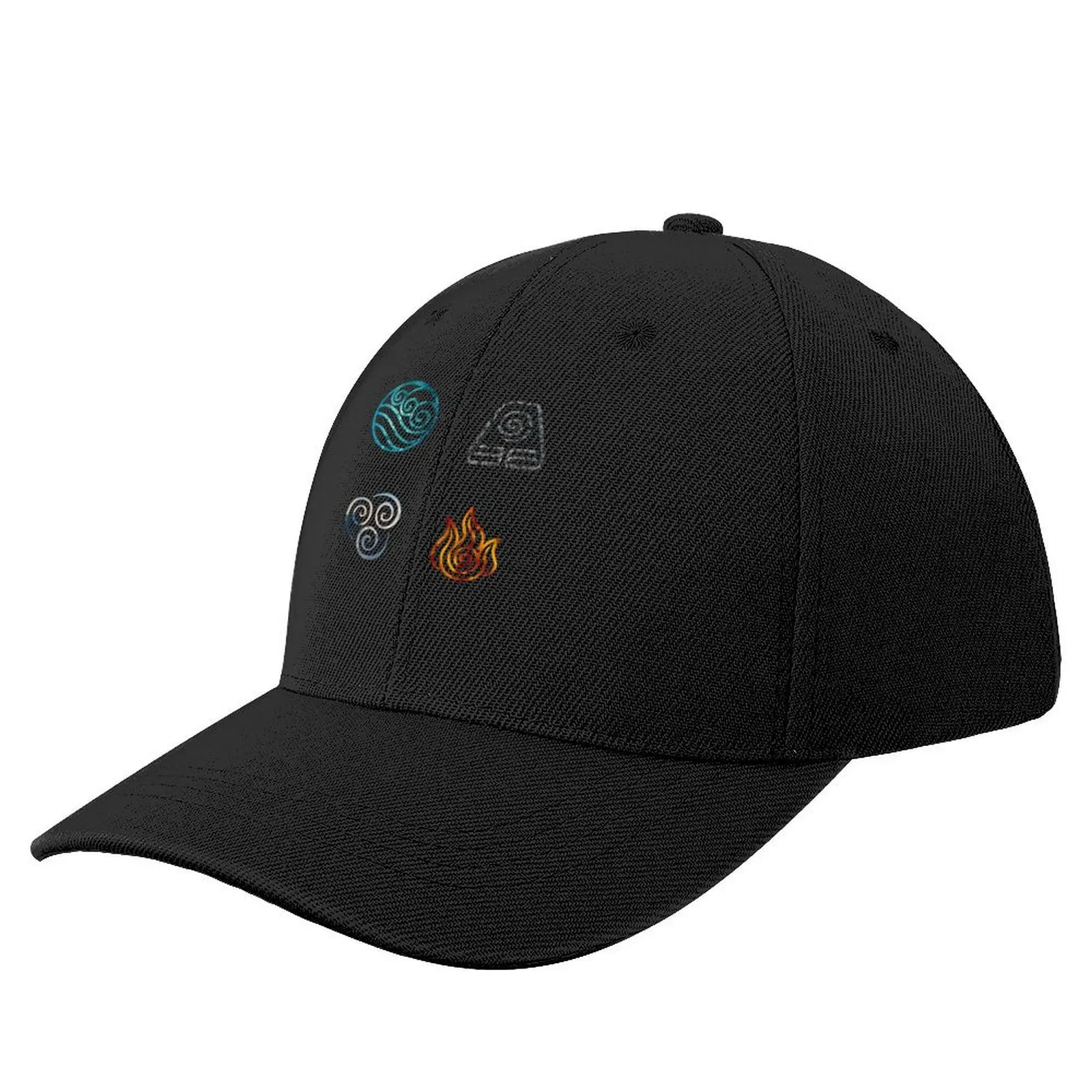 Avatar the Last Airbender Element Symbols Baseball Cap Big Size Hat Rugby Luxury Woman Men's