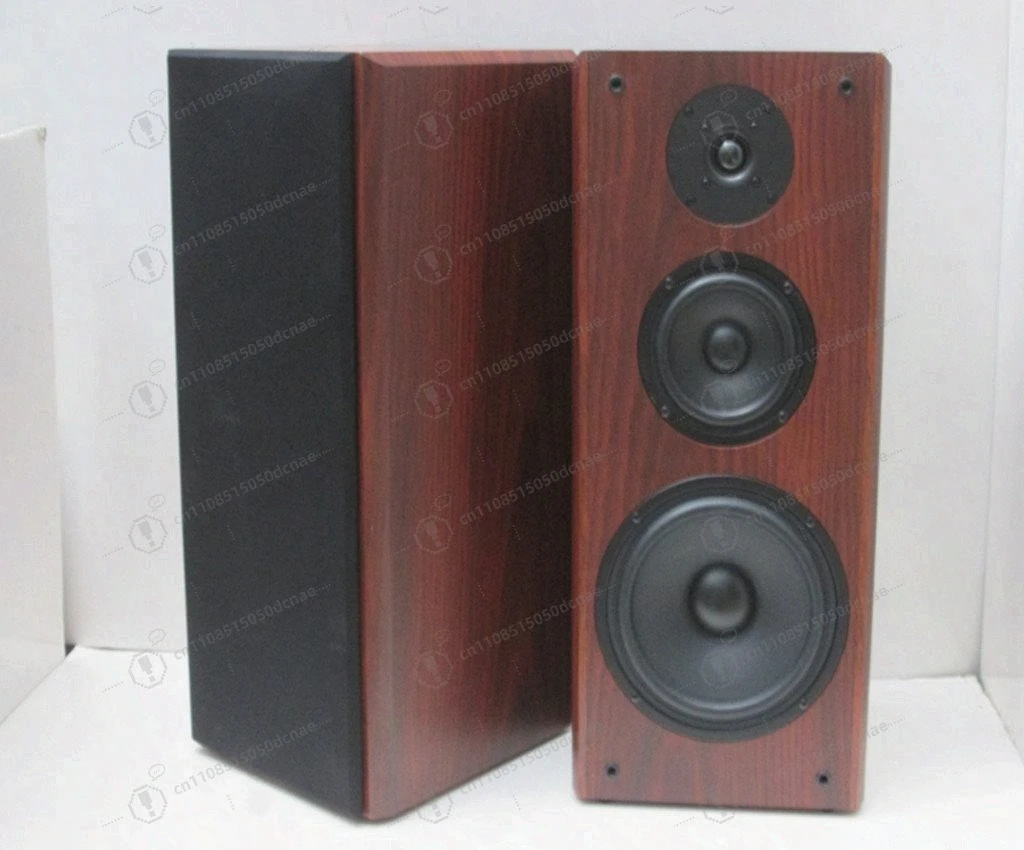 

8.5-Inch 3-Way HiFi Speaker - Wooden Passive Floor-Standing Design, Full Range High/Mid/Low for Audiophile Stereo