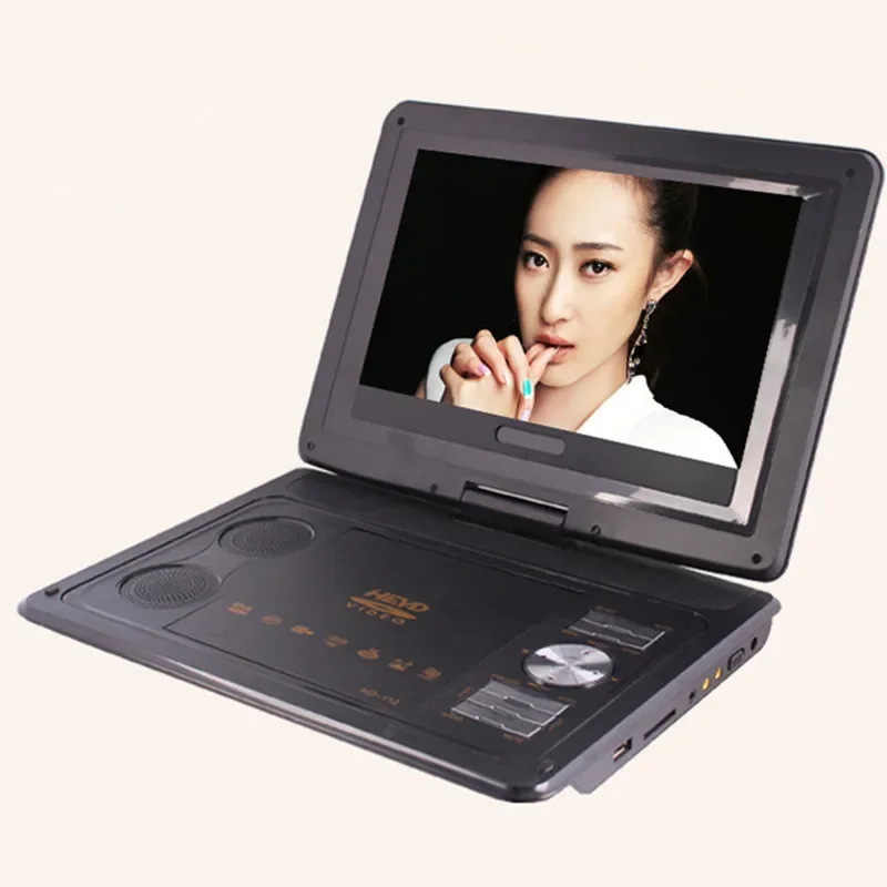 13.8 inch Digital Multimedia Portable EVD/DVD Video machine, Card Reader USB Ports, Analog TV/Game/270 Degree Swivel LCD Screen