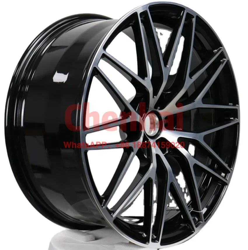 FORGED WHEELS China Source Factory Glossy Black Machine Face 20Inch 5 Holes 112 Car Hub for Porsche