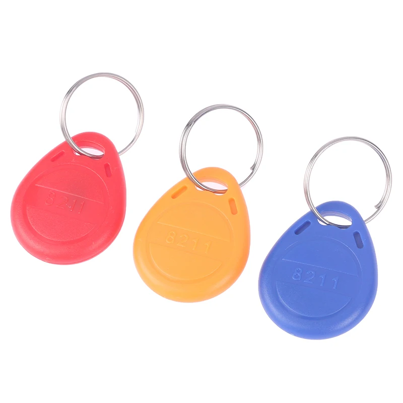 Dual Chip Frequency RFID Composite Key Tags, IC mutável e ID Keyfob, 125KHZ, T5577, 13.56MHZ, regravável
