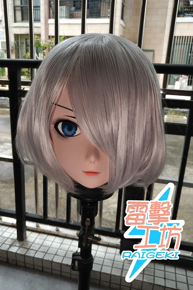 (RAIGEKI MAKS 19) Resin 3/4 Head Female/Girl Kigurumi Anime Cosplay Masks Crossdress Japan Role Lolita Crossdresser DOLL BJD Cos