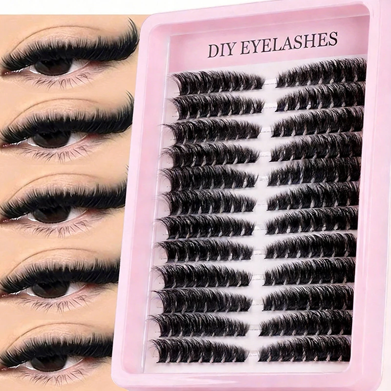 Cluster Lashes 10-16mm Mixed Individual Lash Natural Thin Soft Reusable Eyelash Extension For Beginners Makeup Tools