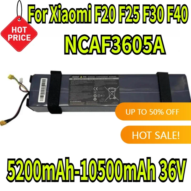 

Batterie For Xiaomi 5200mAh-10500mAh pour Scooter électrique Ninebot NCAF3605A F20 F25 F30 F40, 36V