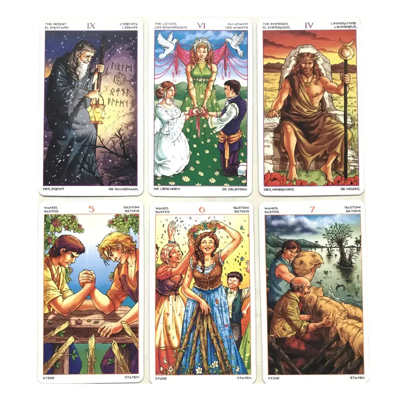 Hot sales The Year Tarot Oracle Tarot Card Fate Divination Prophecy Card Family Party Game Tarot 78 Card Deck PDF Guide