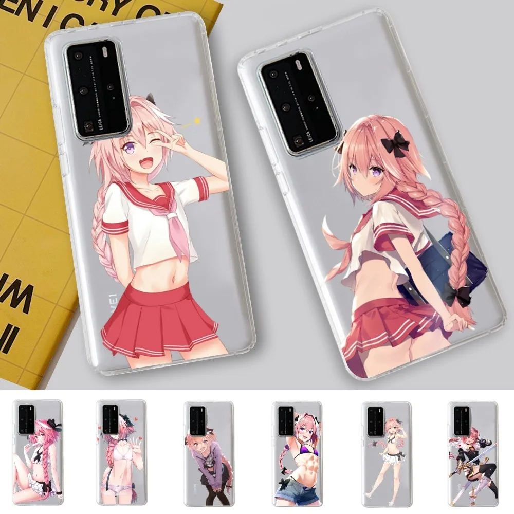 Astolfo Anime Girl Phone Case for Samsung A12 21 30 31 51 52 70 71 for Redmi8 9 10 for Honor10 70 50 Clear Case