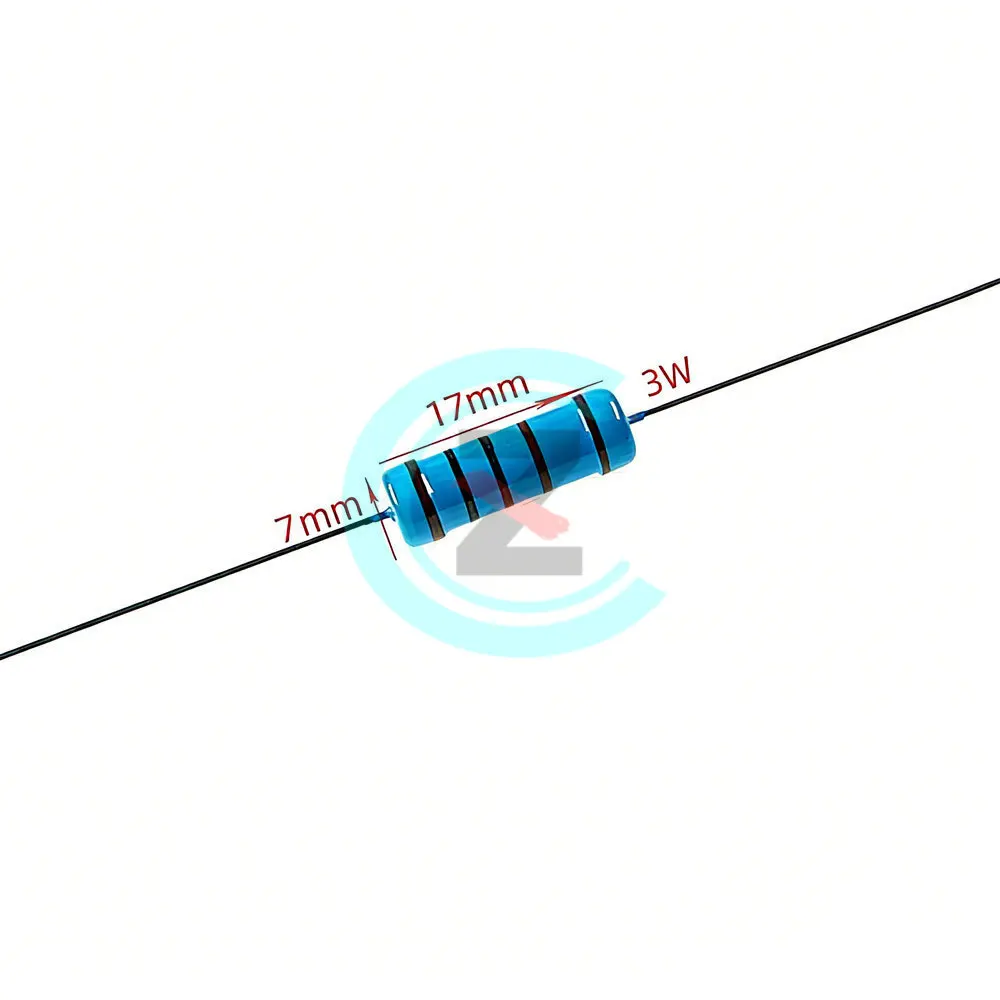 20pcs 3W Metal Film Resistor color Ring Power Resistor 0.1 0.2 0.12R 0.22 2M 3 3.3 4.7 10R 47 100 470 1K 2.2 22K 33 4.7K 100KOhm