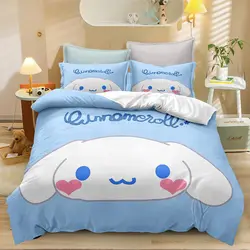 Cinnamoroll Cartoon Anime Cute Duvet Cover Bedding Set Full Size Queen King Gift for Boys and Girls Adults Bedroom Decorations