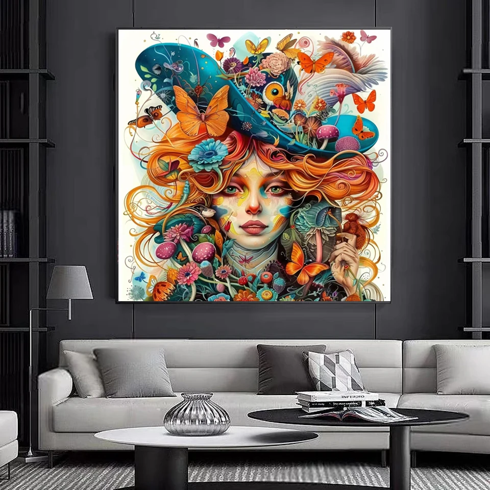 DIY Diamond Painting New Arrival Fantasy Mushroom Girl Full Diamond Mosaic 5D Jewel Cross Stitch Kits Embroidery Home Decor