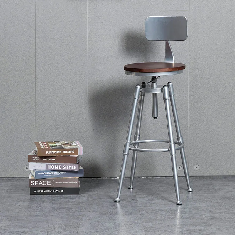 Уникальные серебряные поворотные барные стулья в итальянском стиле, минималистичные прочные барные стулья, дизайнерские регулируемые аксессуары для дома Sedie Da Pranzo
