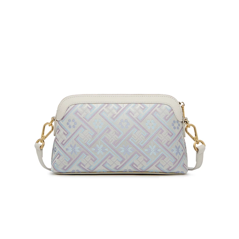 Chinese Style High Density Jacquard Woven Fabric Women Messenger Bag Soft Embroidery Cross body Bags Purses Royal Stylish #YC956