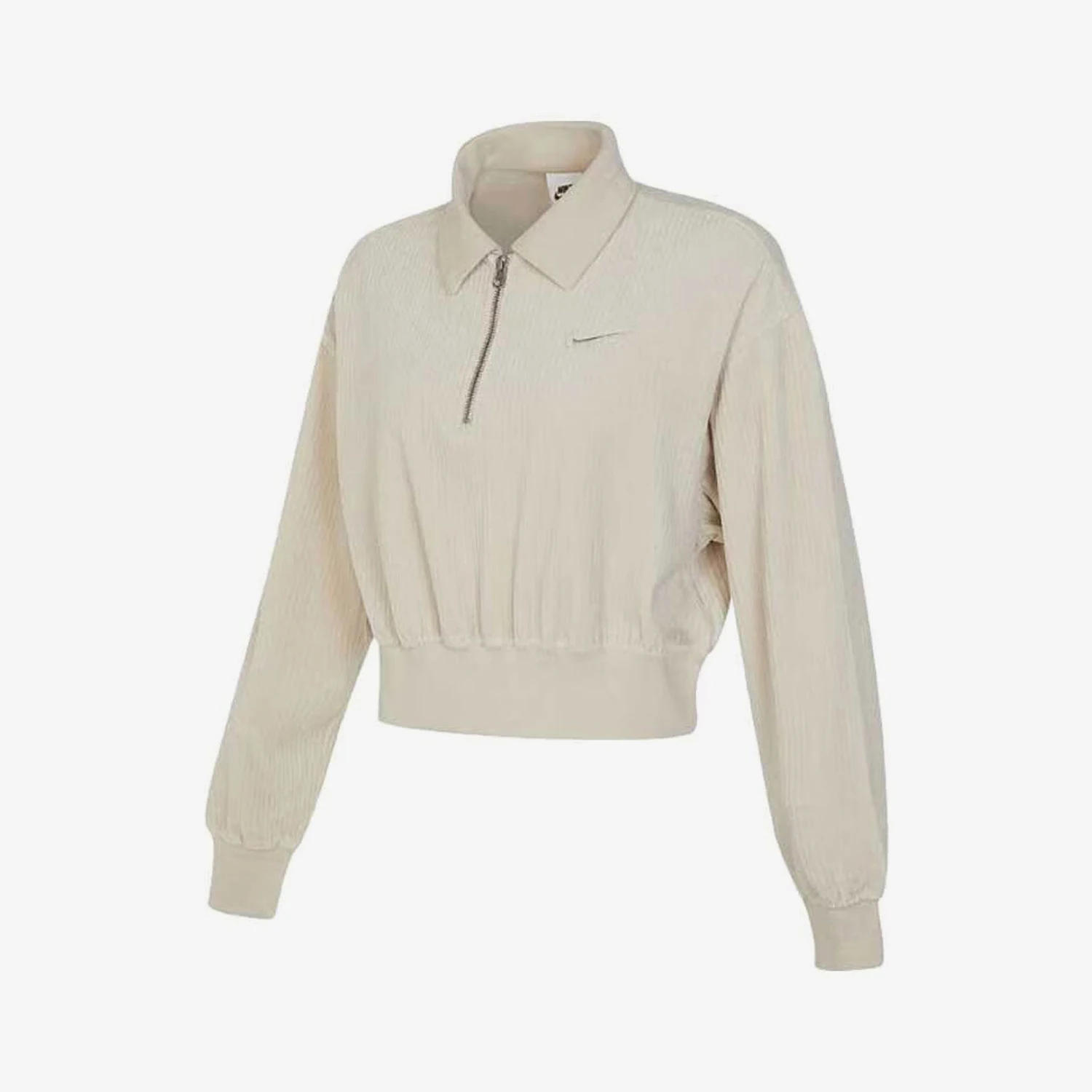 Nike genuine genuine Spring Women's Corduroy Half Zip Collar Pullover Sweatshirt DQ5939-104