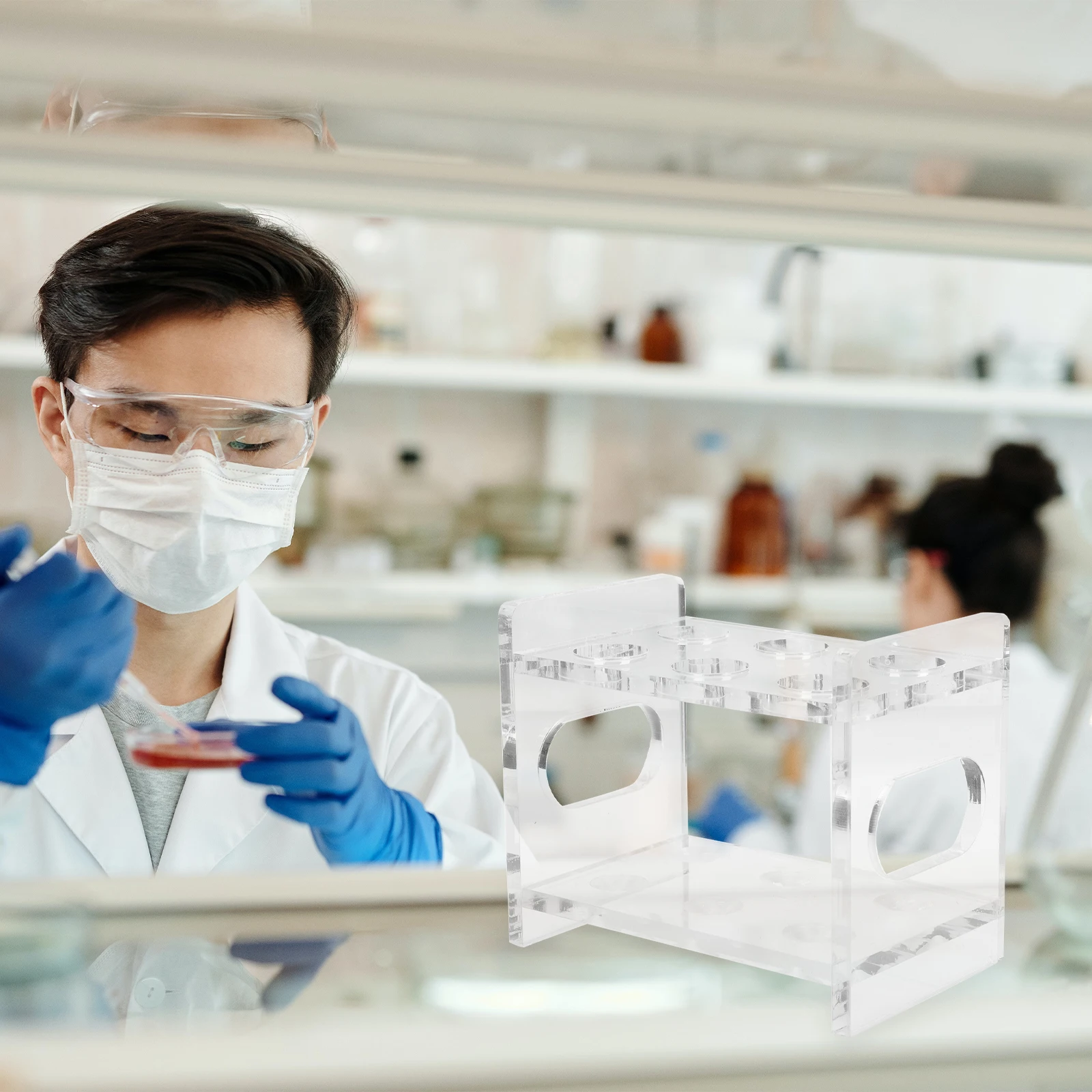 Test Tube Rack Tubes Lab Holder Acrylic Supporting Microcentrifuge Bracket