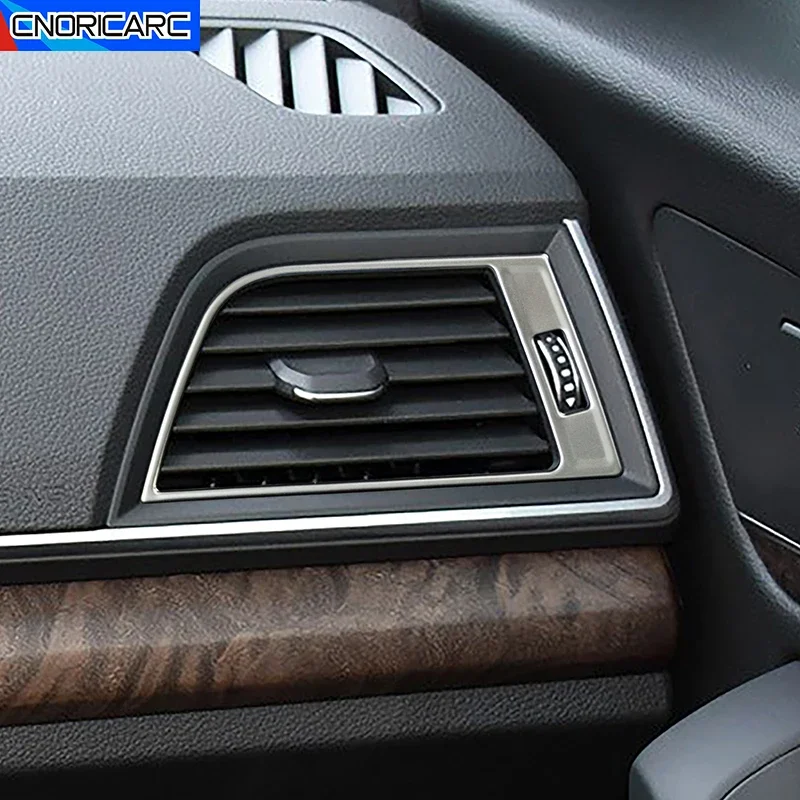 Car Accessories Console Air Condition Outlet Frame Decoration Stainless Steel Sitcker Trim For Audi Q5 FY 2018-2022 LHD Decals