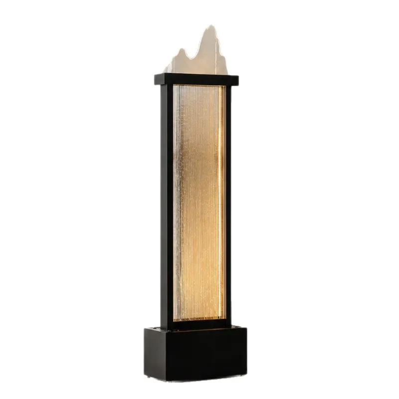 Light luxury floor-to-ceiling flowing water ornament, modern oriental circulating water feature entrance living room club soft