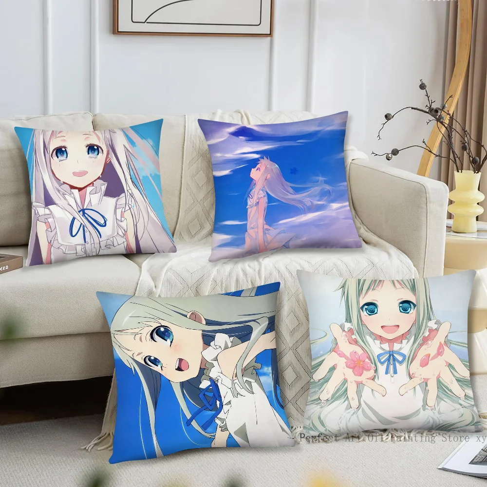 

Honma Meiko Animation Secret Base Pillow Case Square Pillow Bedroom Sofa Leisure Comfort Cushion Car Living Room Home Decoration