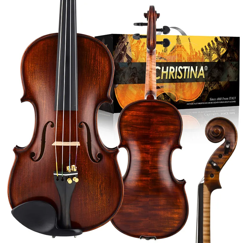 CHRISTINA Violin Professional EU4000B Retro Color Premium Two-piece Maple Spruce European Workshop Finished Oil-based Varnish