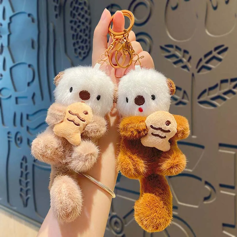 Animals Cartoon Otter Keychain Decorations Keys Accessories Otter Bag Pendant Bag Hanging Portable Otter Keyring Children view 4