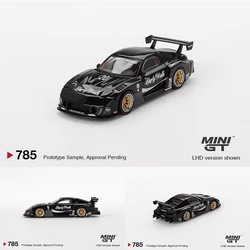 MINIGT 785 In Stock 1:64 LBWK RX7 LB Super Silhouette Black Diecast Diorama Model Collection Toys