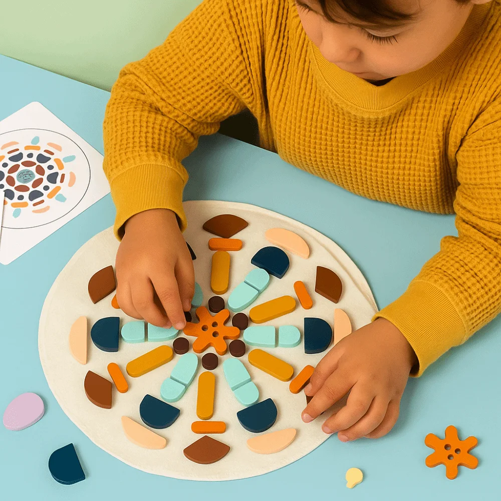 Puzzle di forma geometrica in legno abbinato a forma di colore educativo puzzle giocattolo squisiti blocchi di costruzione di forma geometrica Montessori