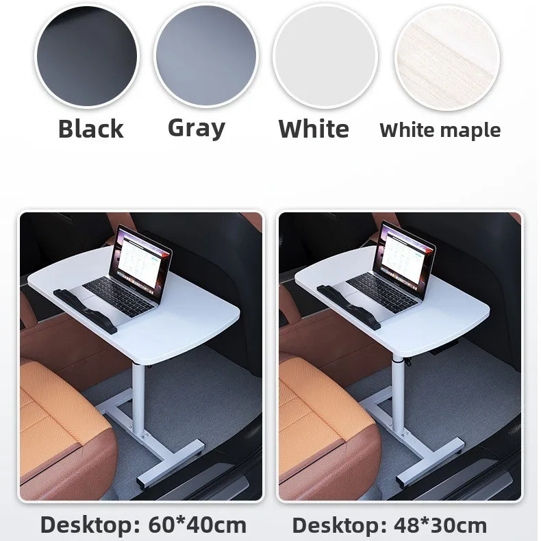 차량용 접이식 소형 테이블, 조수석 자동차 사무실 책상용, 전면 및 후면 다기능 테이블