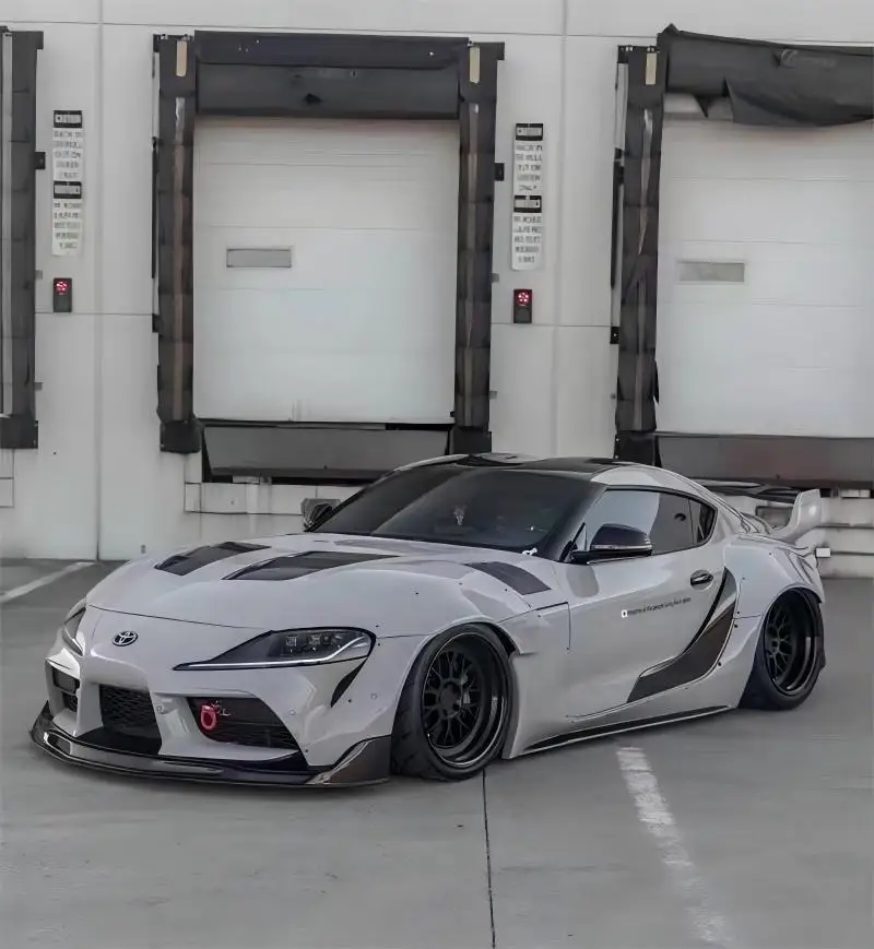 لتويوتا سوبرا A90 A91 ReaI ألياف الكربون الجافة الجسم الجانب صب المفسد عدة