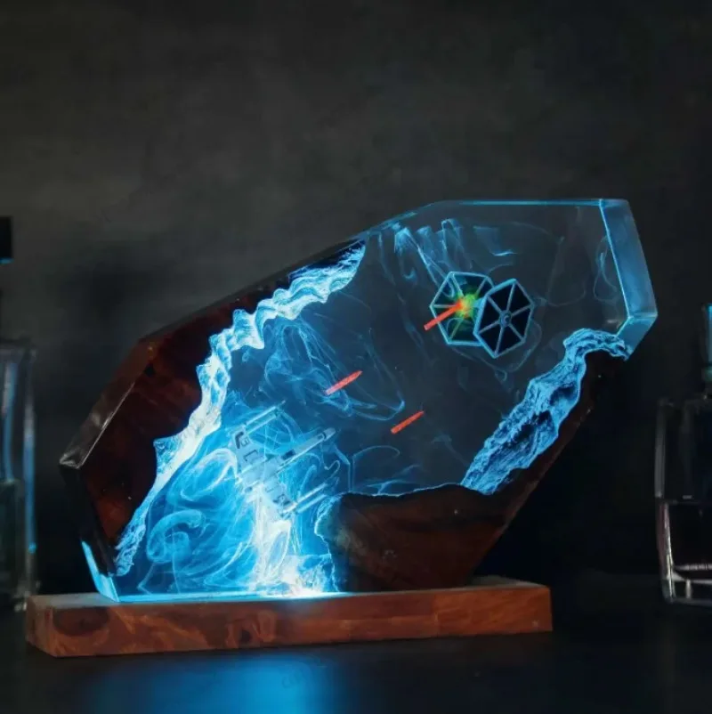 Galaxy series resin lamp unique room decoration gift ornament