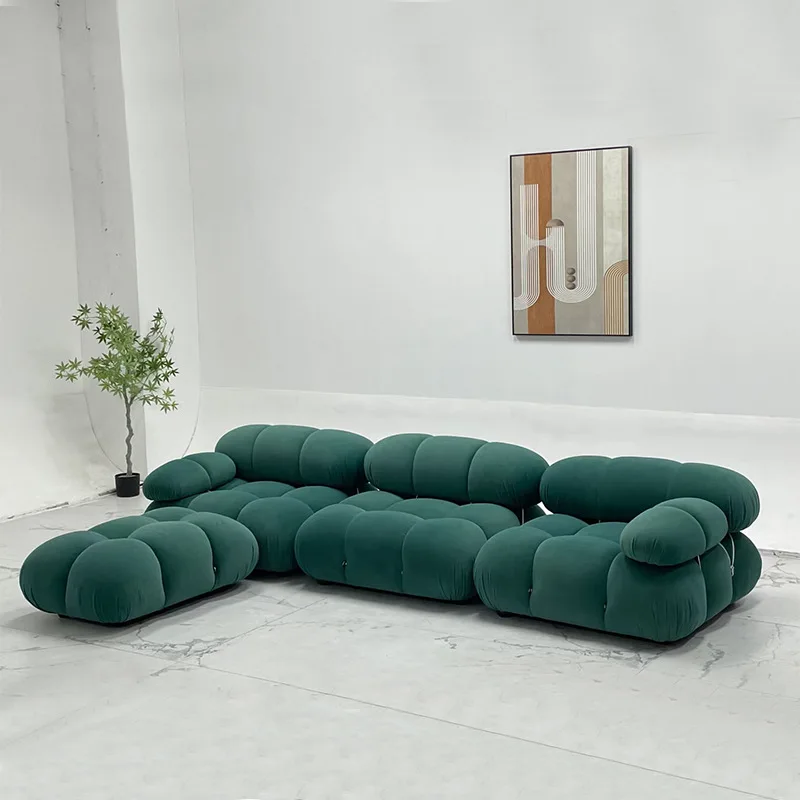 Square module sofa Nordic cream wind cloud small apartment combination bread sofa