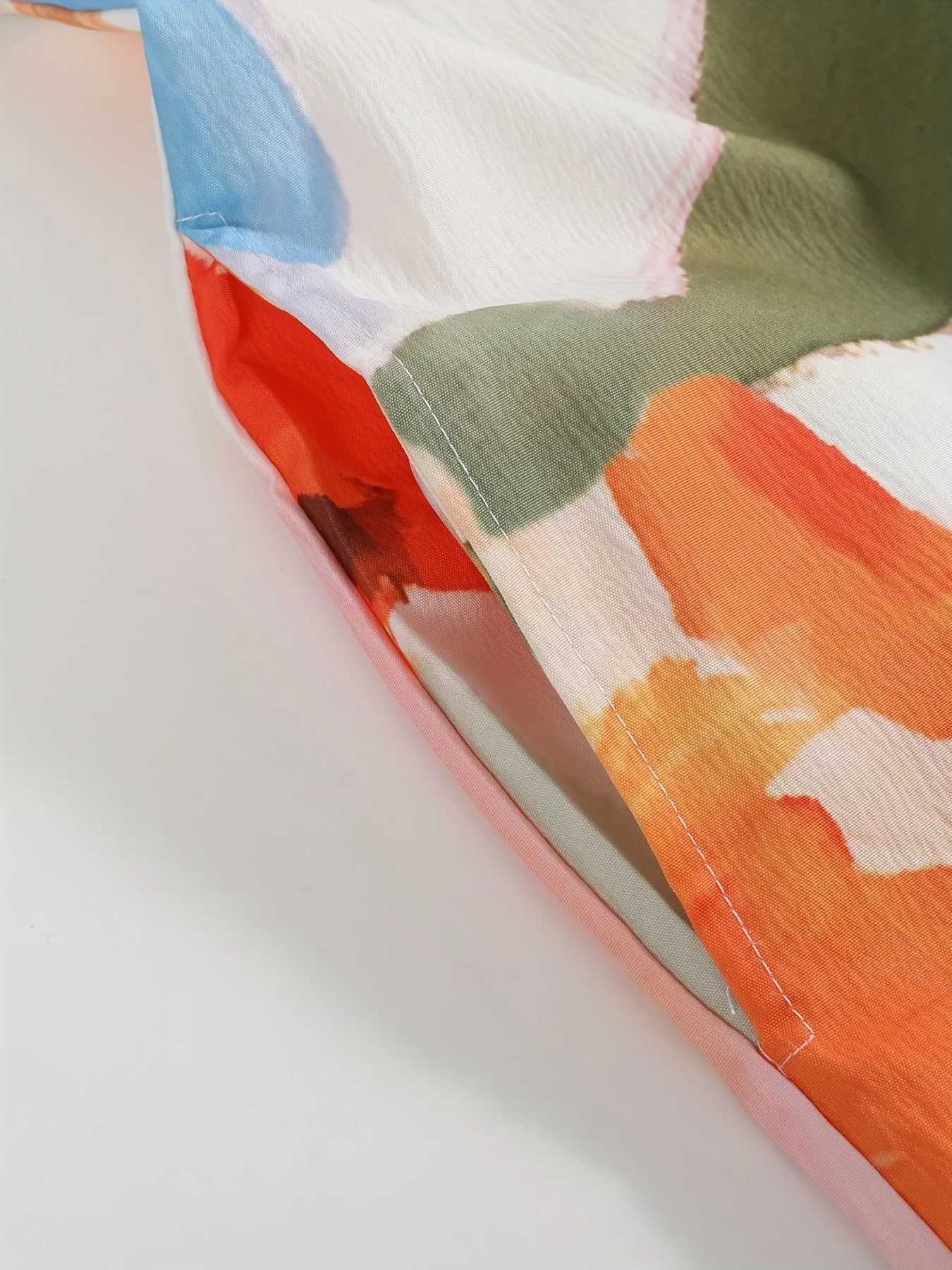 탠저린 오렌지 여성용 오버사이즈 우븐 여름 프린트 캐주얼 드레스 탠저린 오렌지