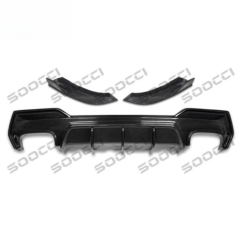 Dry Carbon Fiber Rear Aero Diffuser With Side Lip Splitter Bumper Body Kit Fit For  G22 G26 4 Series 420i 430i M440i Car Mod