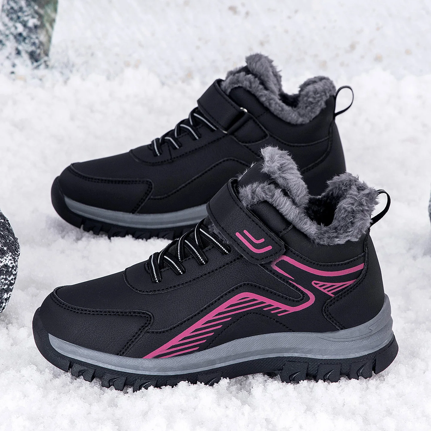 

Men's Winter Boots Thermal Waterproof | Non-Slip Snow Shoes | Plush Lined Sneakers | Outdoor Hiking Boots for Men