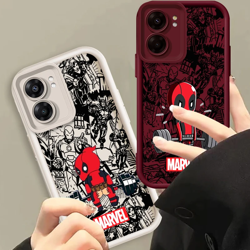 Deadpool Cool Marvel Anime Art Eye Ladder For OPPO Find X5 X3 A58 A57 A55 A53 A54 A92 A74 A78 A98 A16 A94 A76 A72 5G TPU