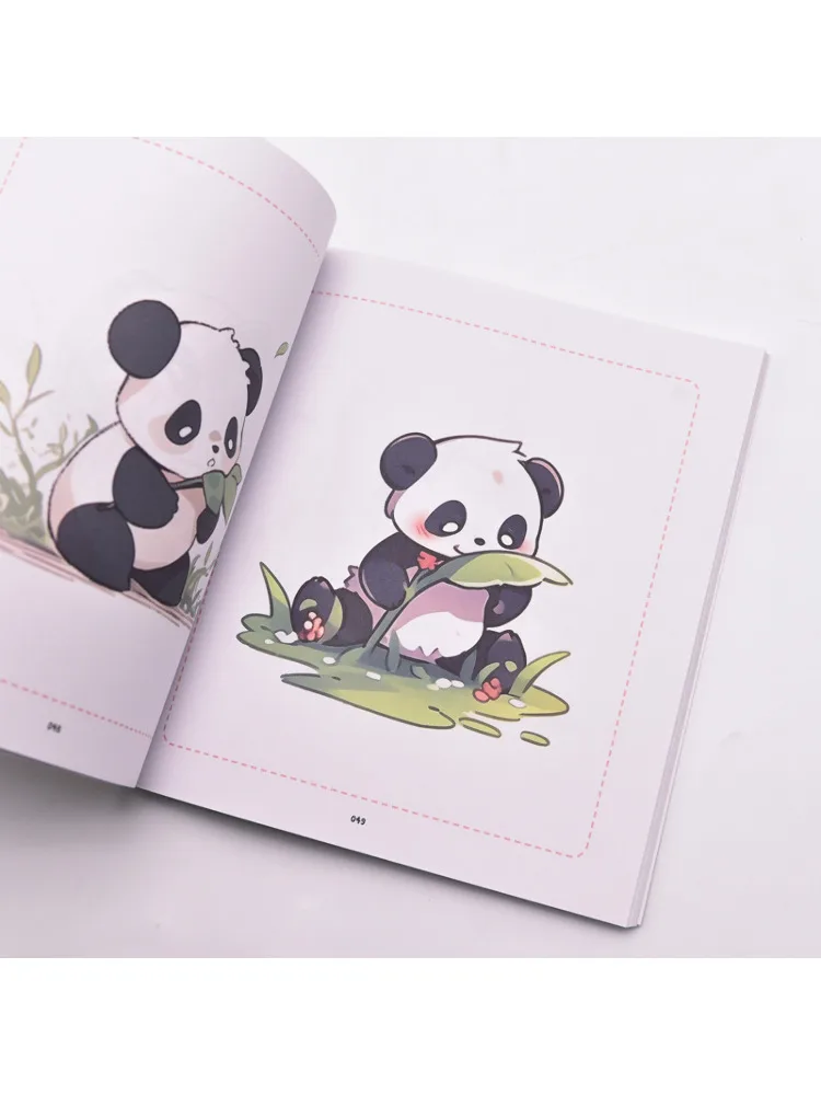 Książka-Winshare Panda Cute Collection Super Cute Hand Simple Drawing Copying Atlas
