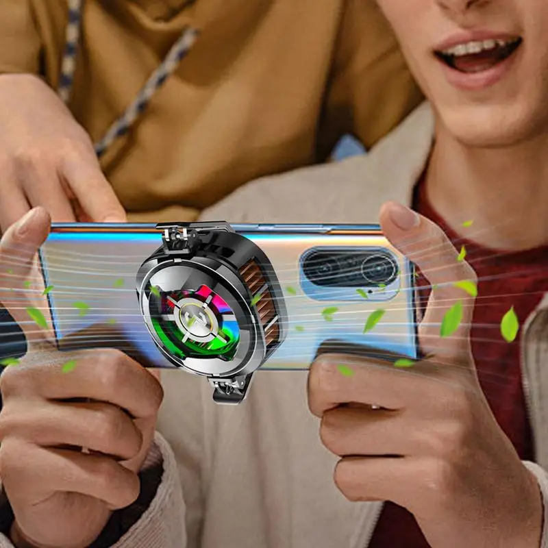 Cellphone Radiator 3 Speeds Smartphone Cooling Fan Phone Semiconductor Radiator Portable Phone Cooler For Live Streaming Outdoor