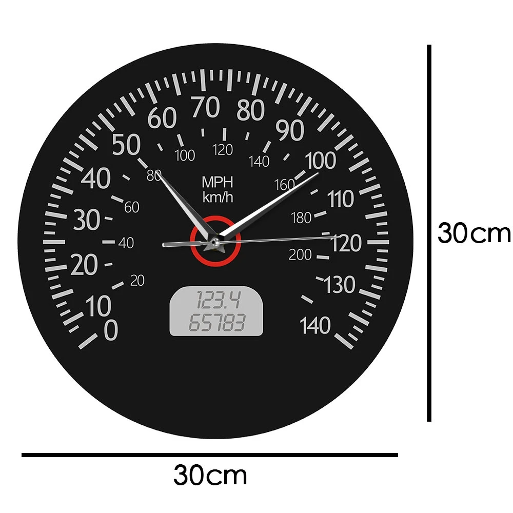 Car Speedometer Dial Digital Watch Wall