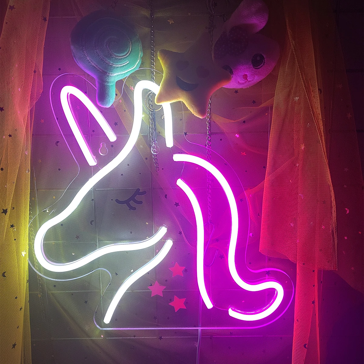 Unicorn shape custom neon for girls room decoration birthday gifts, parties, full of atmosphere to make the room more dynamic