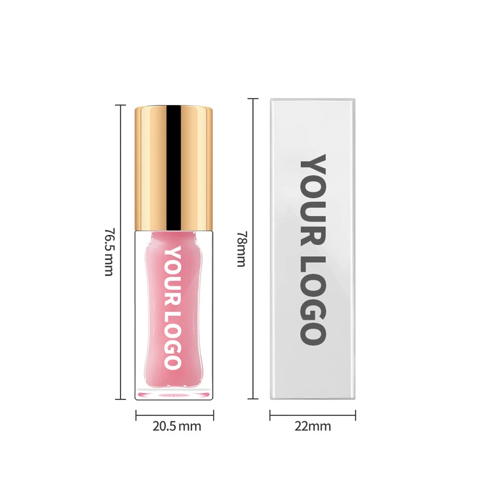 Private Label LIP Essence Vloeibaar Aangepast logo Collageen doordrenkte opvullende rimpelverminderende lippen Serumbalsem Hydraterende make-up