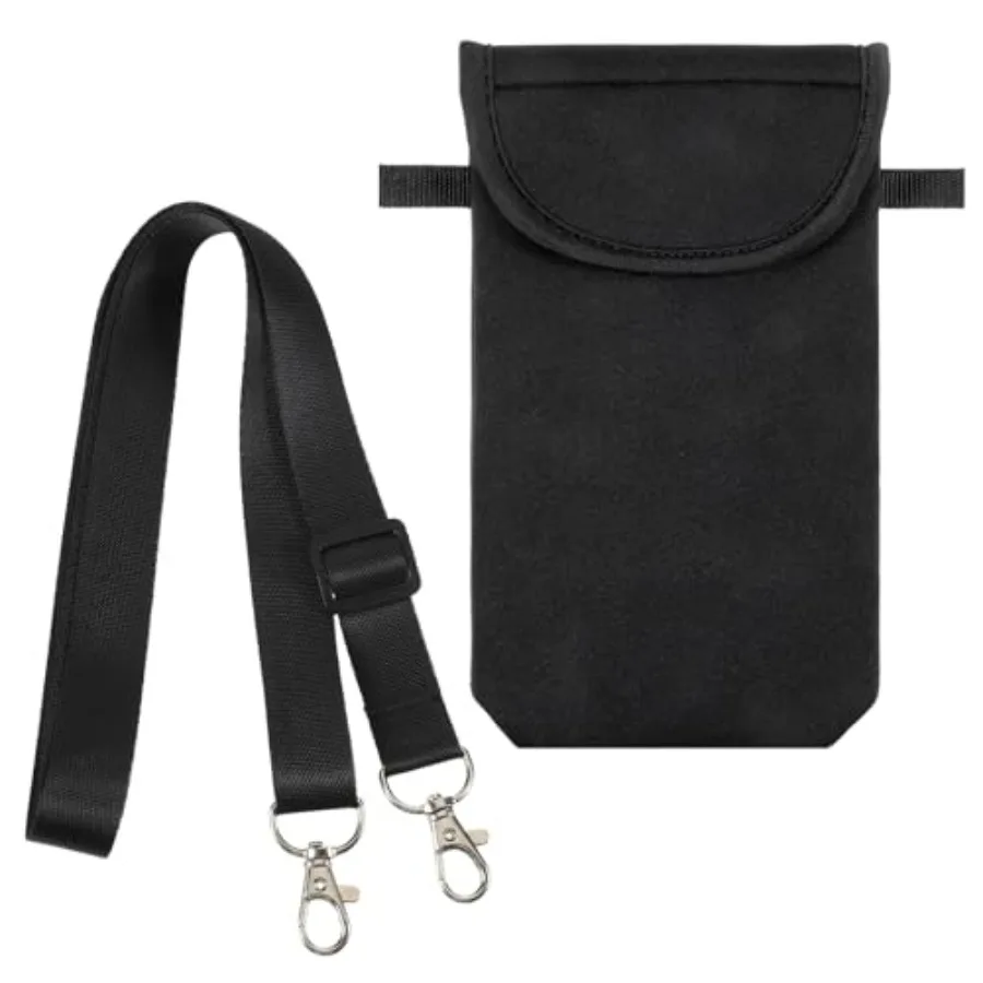 

Universal Cell Phone Pouch, Waterproof Neoprene Phone Sleeve with Neck Strap Lanyard Holder, Around Neck Carrying Case for Cell