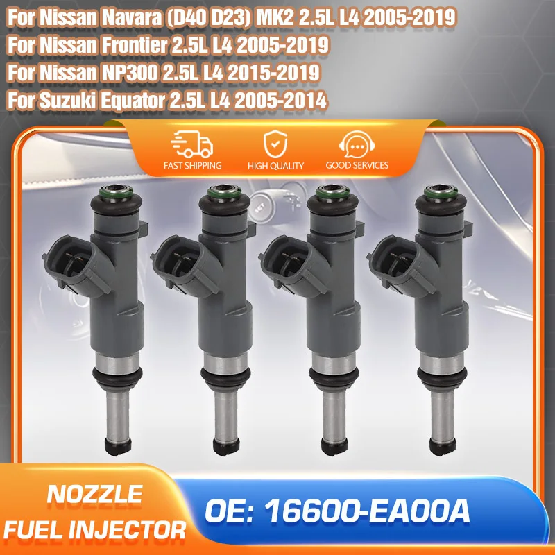 

Fuel Injector Nozzle For Nissan Navara D40 D23 Nissan Frontier 2005-2019 Nissan NP300 2015-2019 Suzuki Equator 2005-2014 2.5L L4