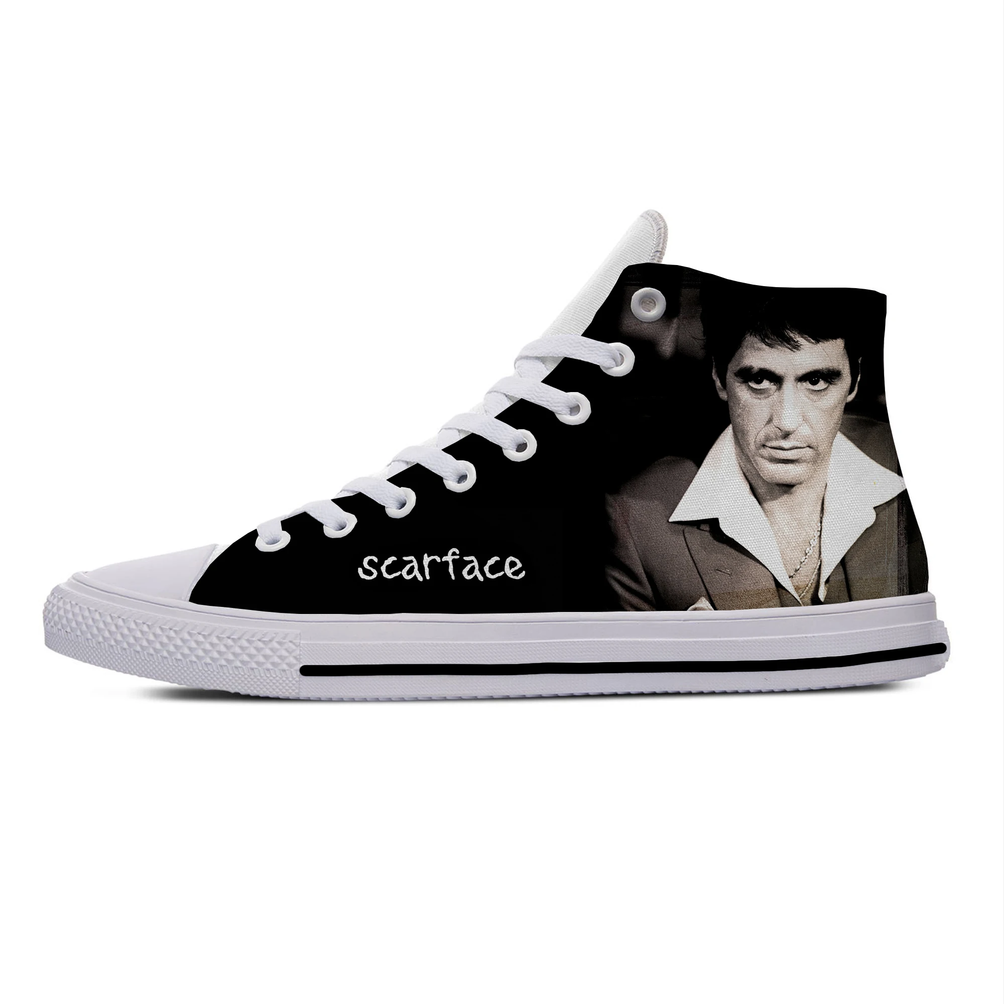 Hot Cool Scarface Tony Montana Cool Fashion Popular Casual Shoes Breathable Men Women Sneakers High Top Lightweight Board Shoes