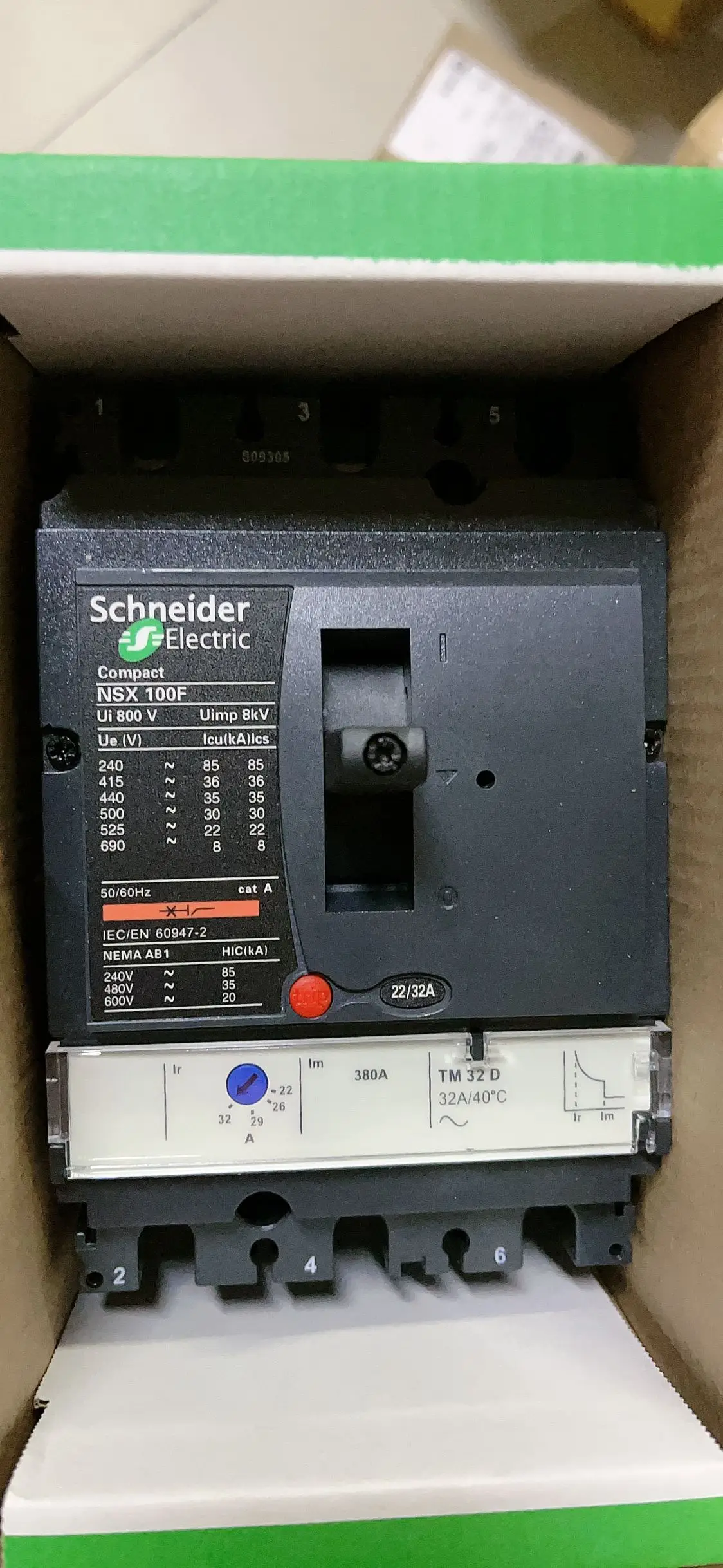 Schneider Molded Case Circuit Breakers NSX100F TM16D TM32D TM40D TM63D 3p  -each 3 pcs（free to China main land）