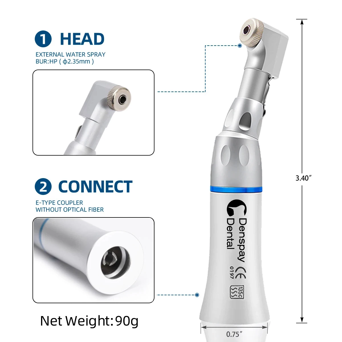 Dental Oral High & Low Speed Handpiece Kit Push Button Straight Contra Angle  Air Turbine 2/4 Hole M4 / B2 Whole Set