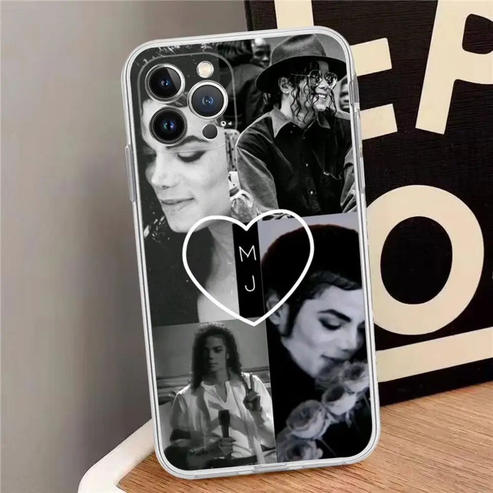 Amerykański piosenkarz M-Michael J-Jackson etui na telefon iPhone 15 14 13 12 Mini 11 Pro XS Max X XR SE 6 7 8 Plus miękkie silikonowe etui