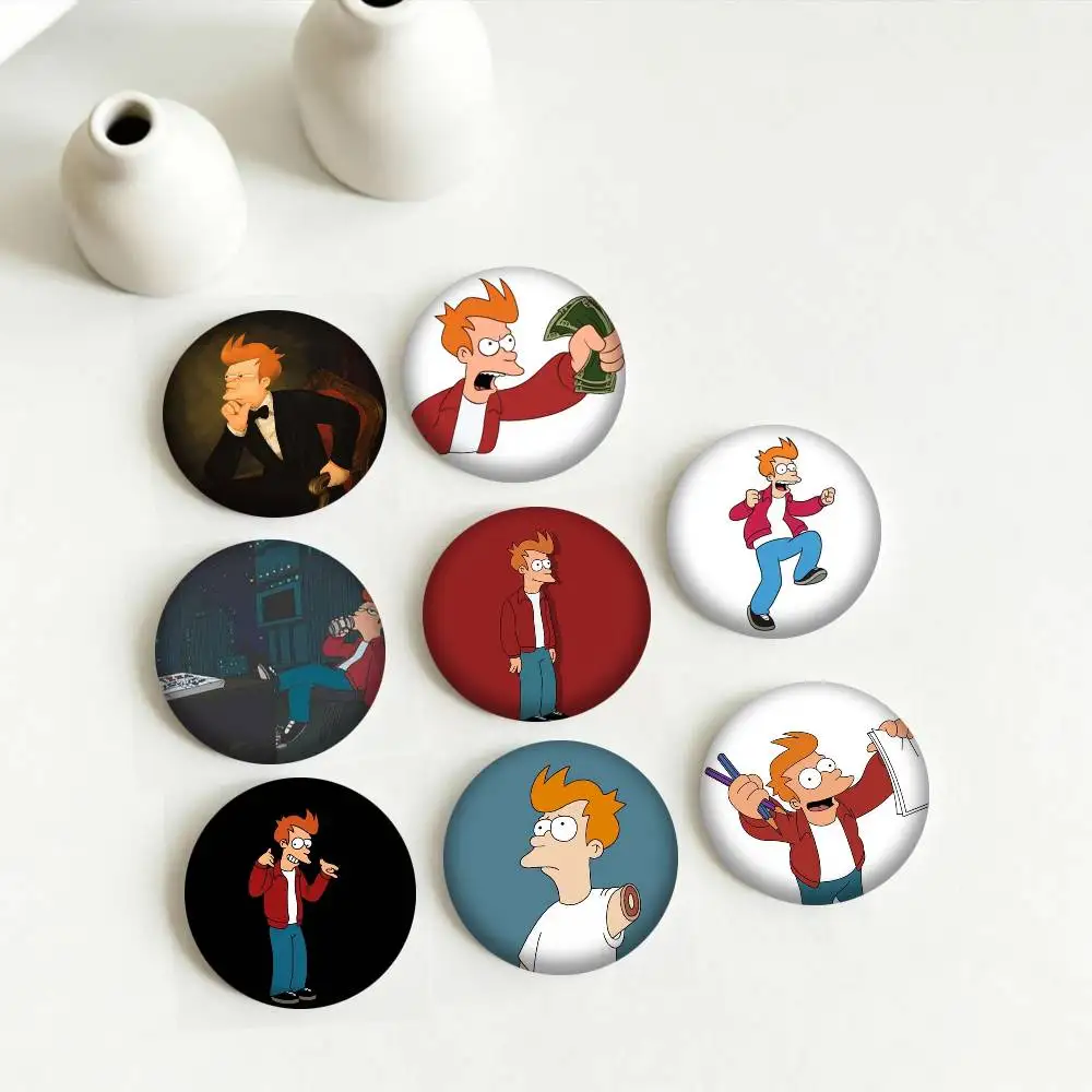 

FuturamaS Fry FunnyS memes 25 32 44 58 75mm Badges Personalized Round Brooches Pins Accessory Gift