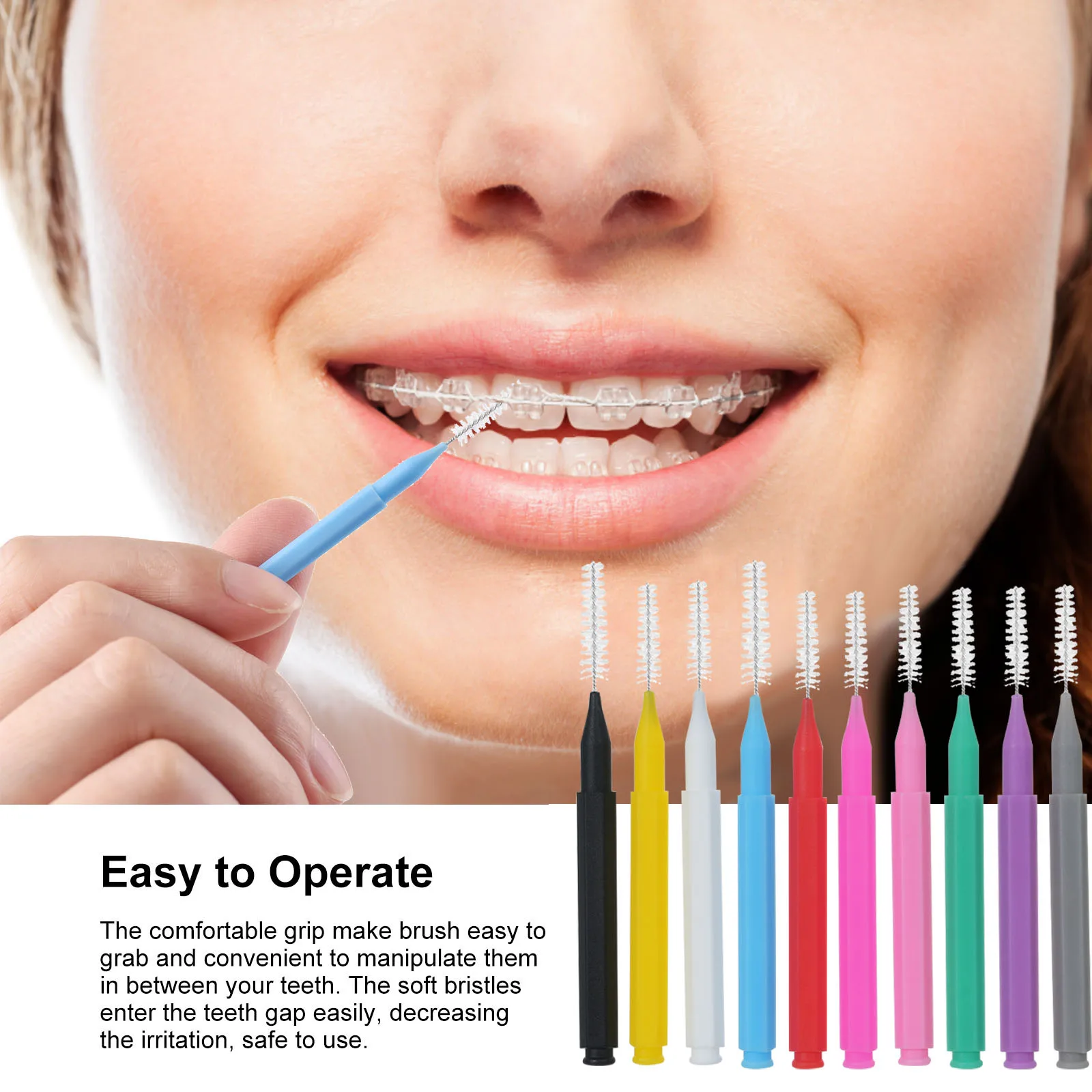 100Pcs Interdental Brushes Health Care Tooth Escova Interdental Cleaners Orthodontic Dental Teeth Brush Oral Hygiene Tool